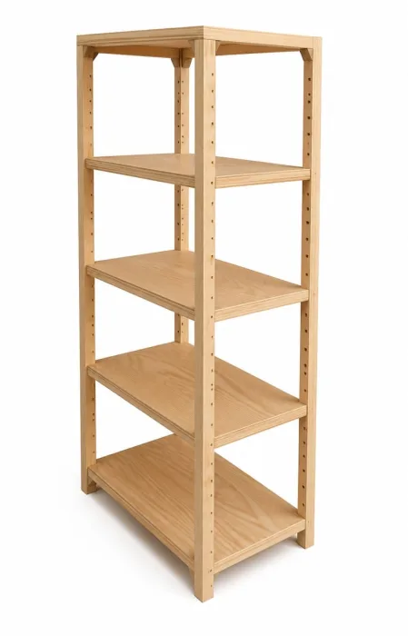 ESTANTE DE MADERA DE 5 ENTREPAÑOS